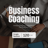 Business coaching session overview featuring a laptop, emphasizing strategy and leadership development.